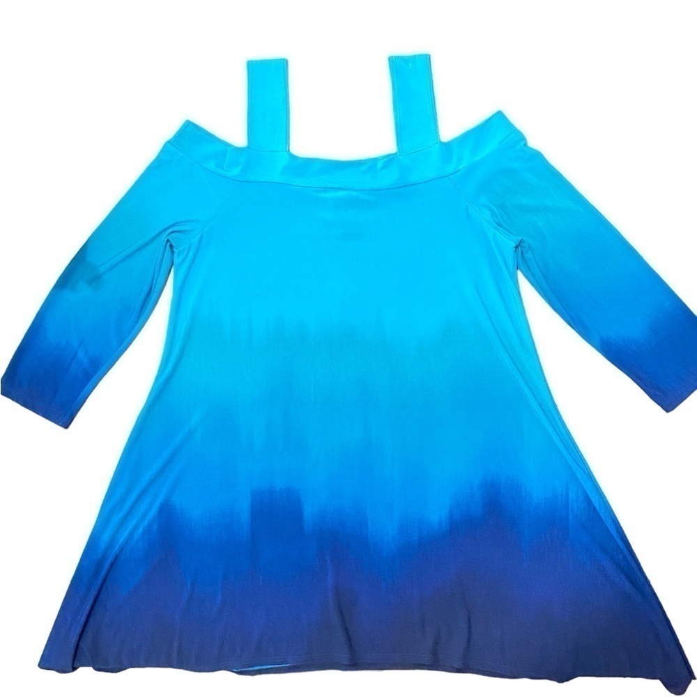 Clara Sun Woo Cold Shoulder Ombré Dress l WOMENS Cruise Wear size Small 0694